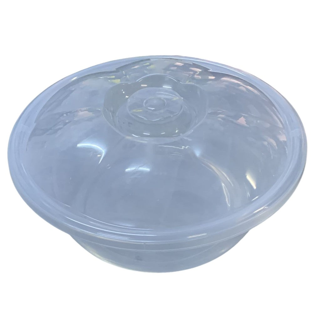 Vas rotund transparent cu capac,plastic,7/10.5 Litri