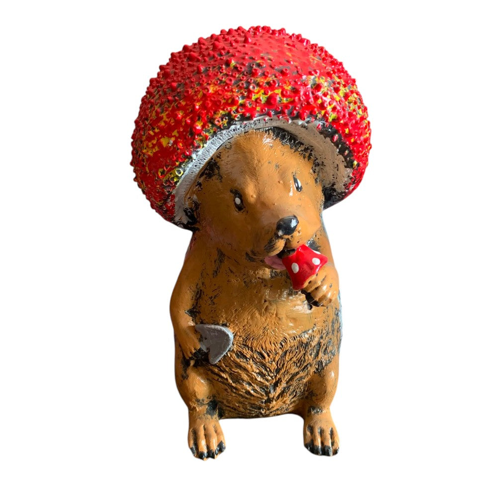 Decoratiune ceramica Arici cu Palarie - 24 cm