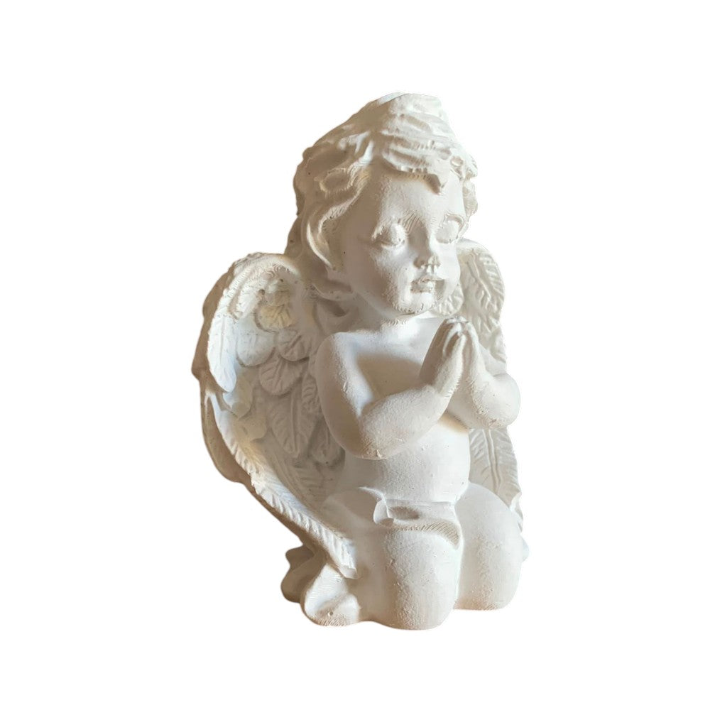 Decoratiune Ingeras care se roaga, Ipsos, 8 cm