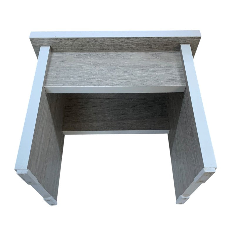 Taburet/ scaunel mic pentru hol sau suport picioare, 32.5x24x28 cm,PAL, Stejar cu Alb
