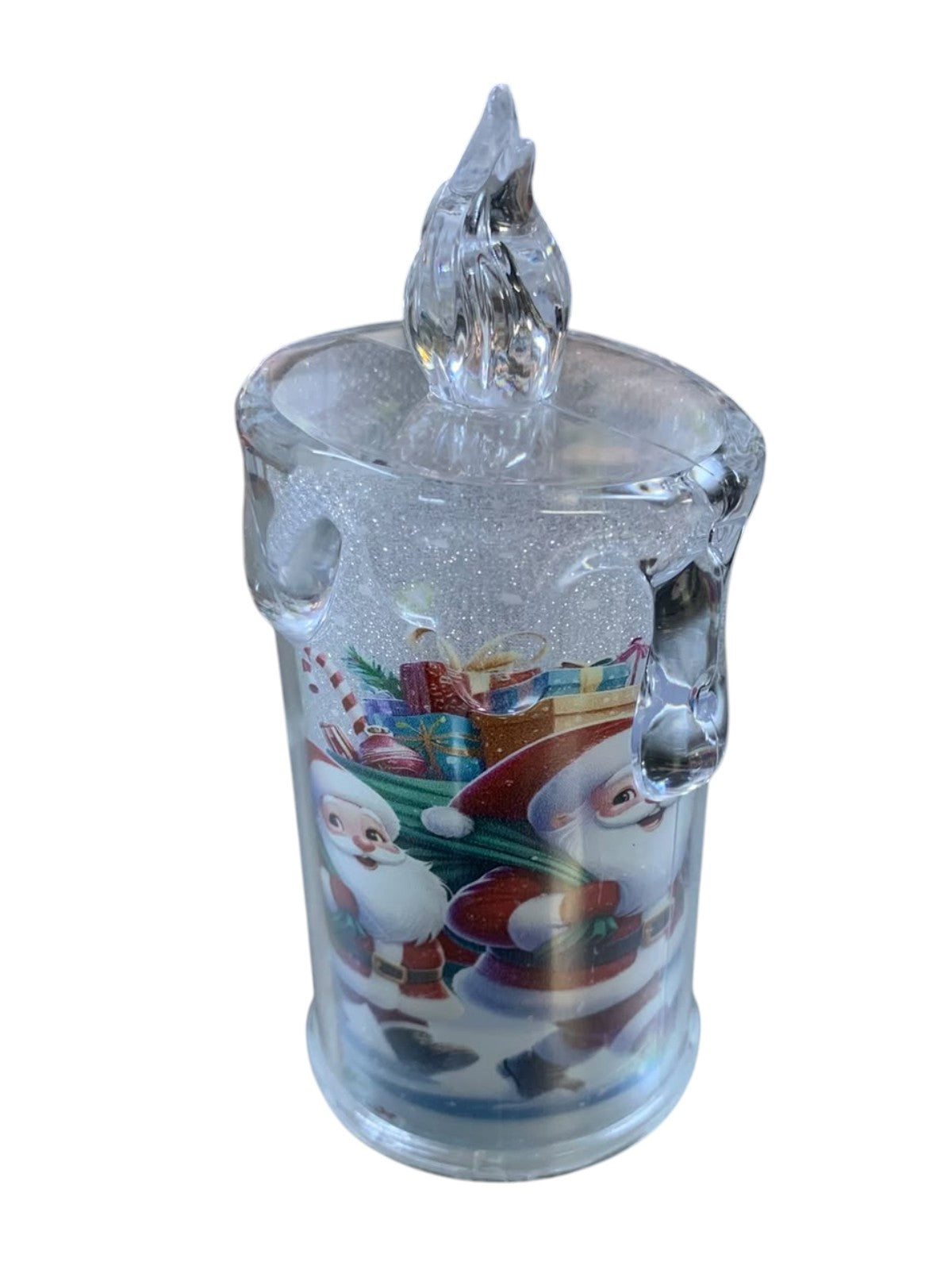 Lumanare decorativa Craciun LED, Model cu Mos Craciun, 18x5.4 cm