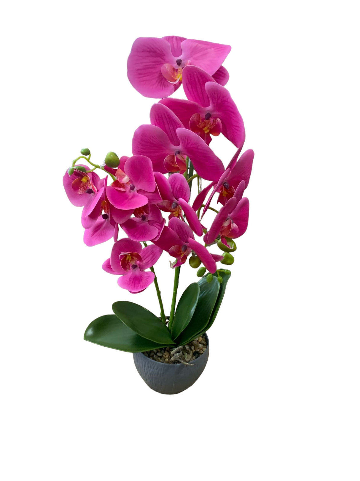 Orhidee Artificiala 2 Tije in Ghiveci Rotund , 51x13cm