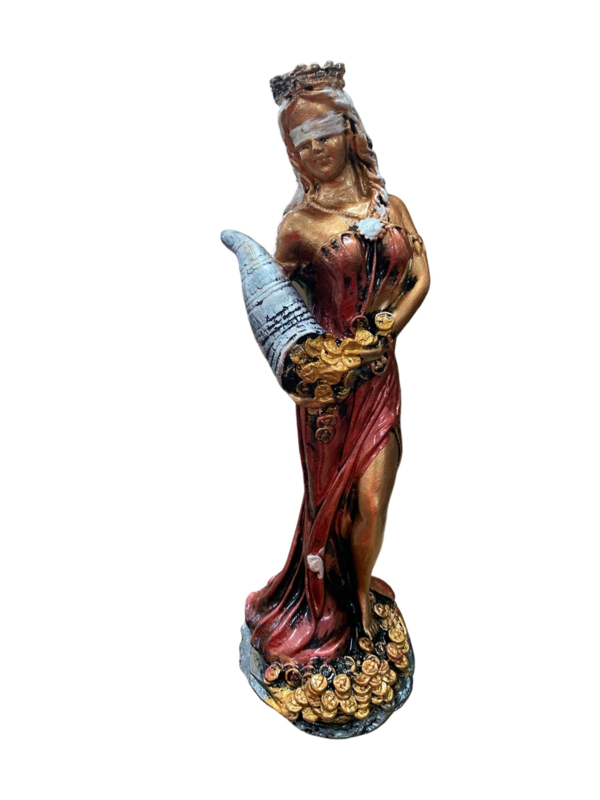 Statueta Zeita Norocului Fortuna, Rasina