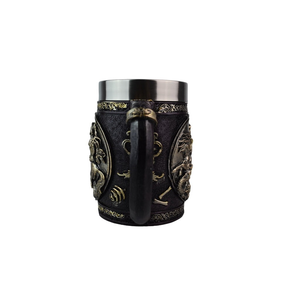 Halba Medievala din Rasina si Inox , cu Pereti Dubli , 500 ml