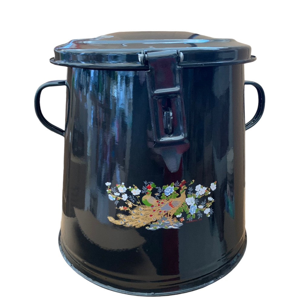 Garnita emailata 5L/ 10 L , cu Capac si Prindere ,Pictata, Diverse Culori