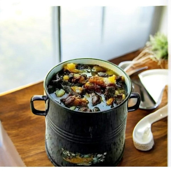 Garnita emailata 5L/ 10 L , cu Capac si Prindere ,Pictata, Diverse Culori