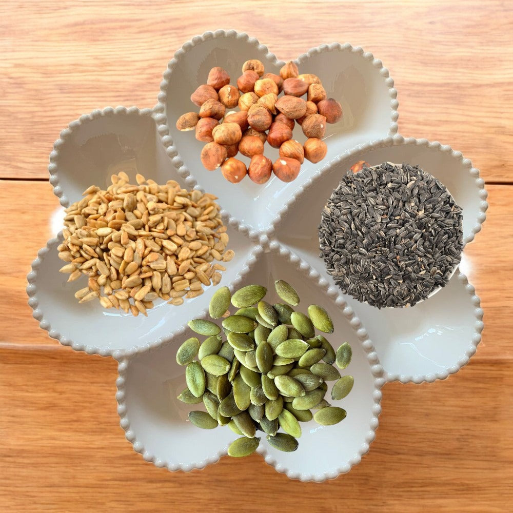 Platou compartimentat din Ceramica, Alb