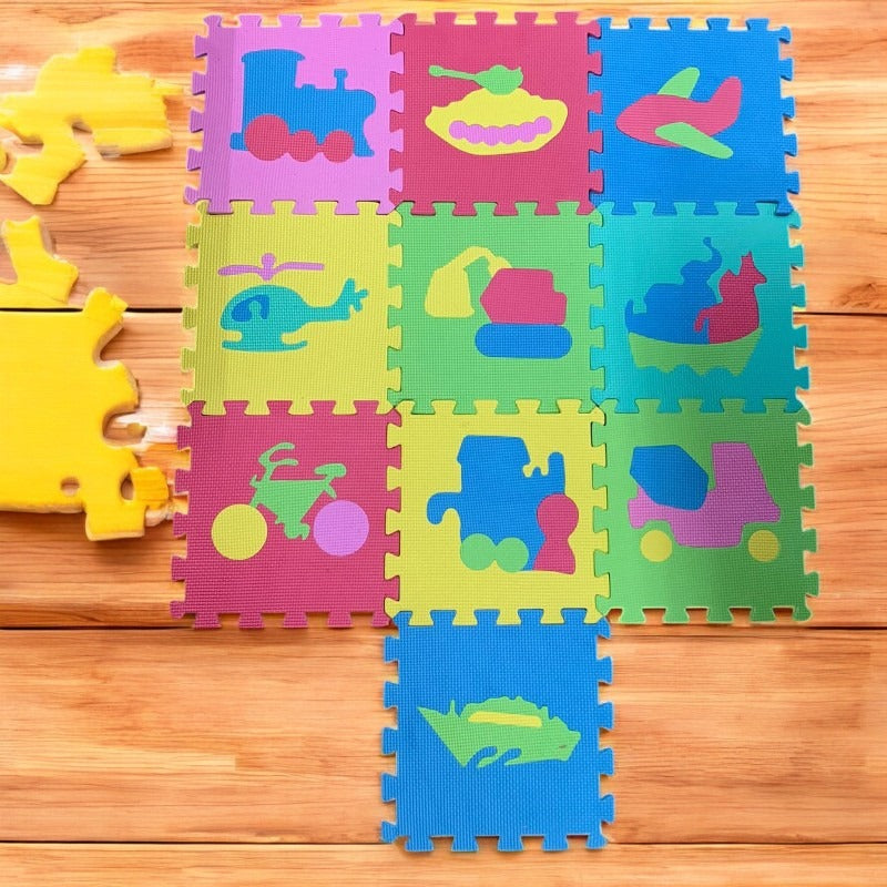 Covor Puzzle pentru Copii, 10 piese