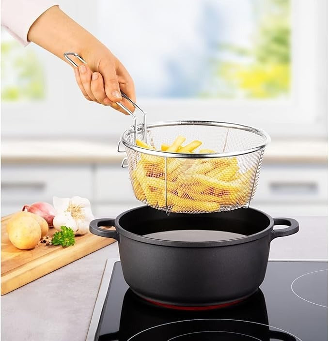 Cos pentru Friteuza sau Legume, Metalic, cu Maner