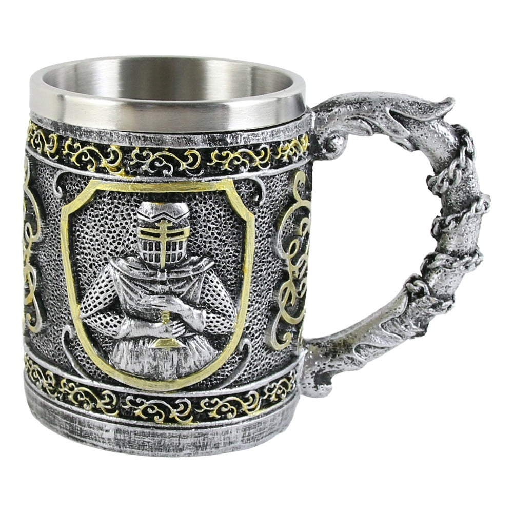 Halba Medievala din Rasina si Inox , cu Pereti Dubli , 500 ml