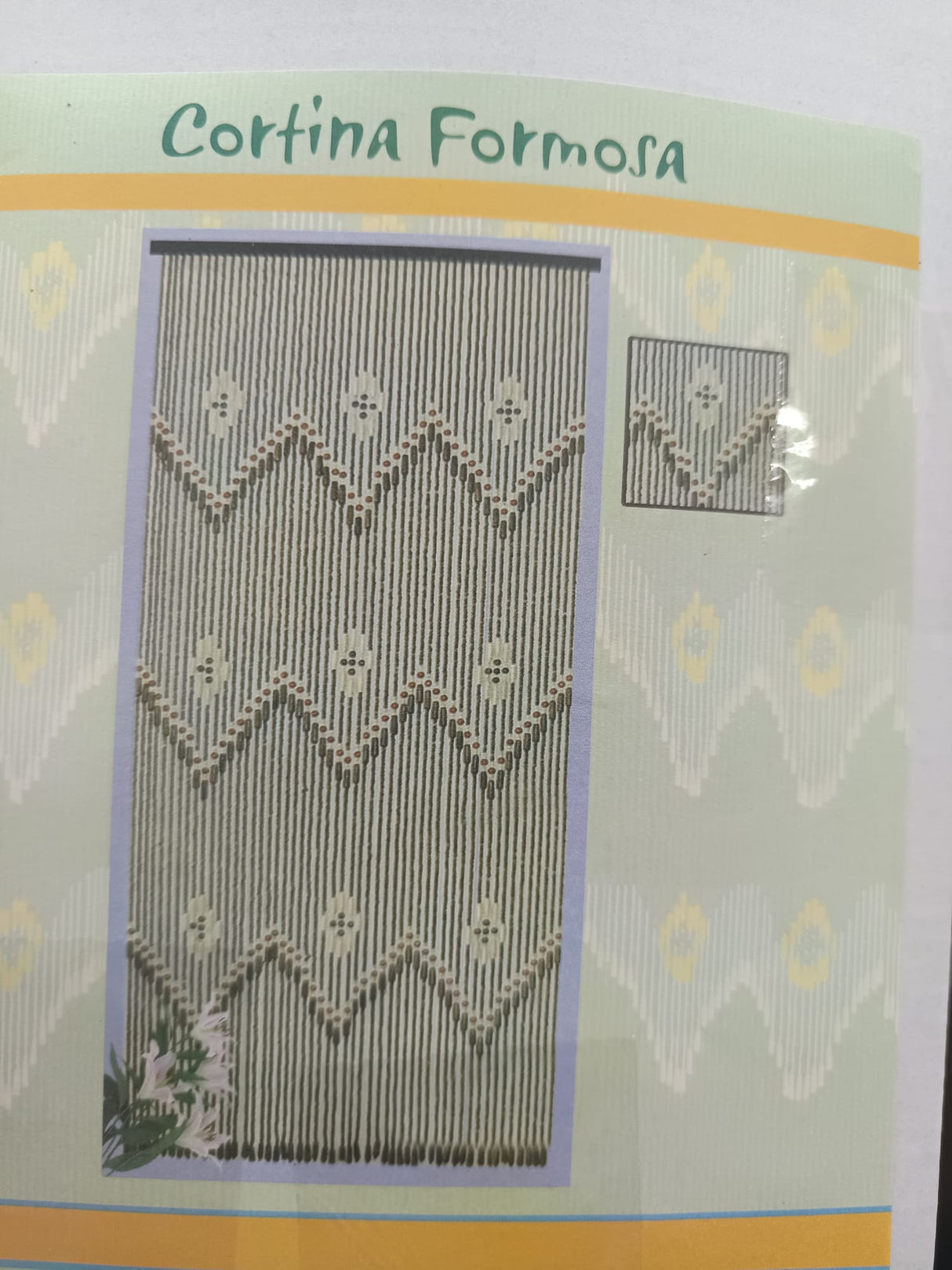 Perdea Usa cu Margele din Lemn , 90x195 cm