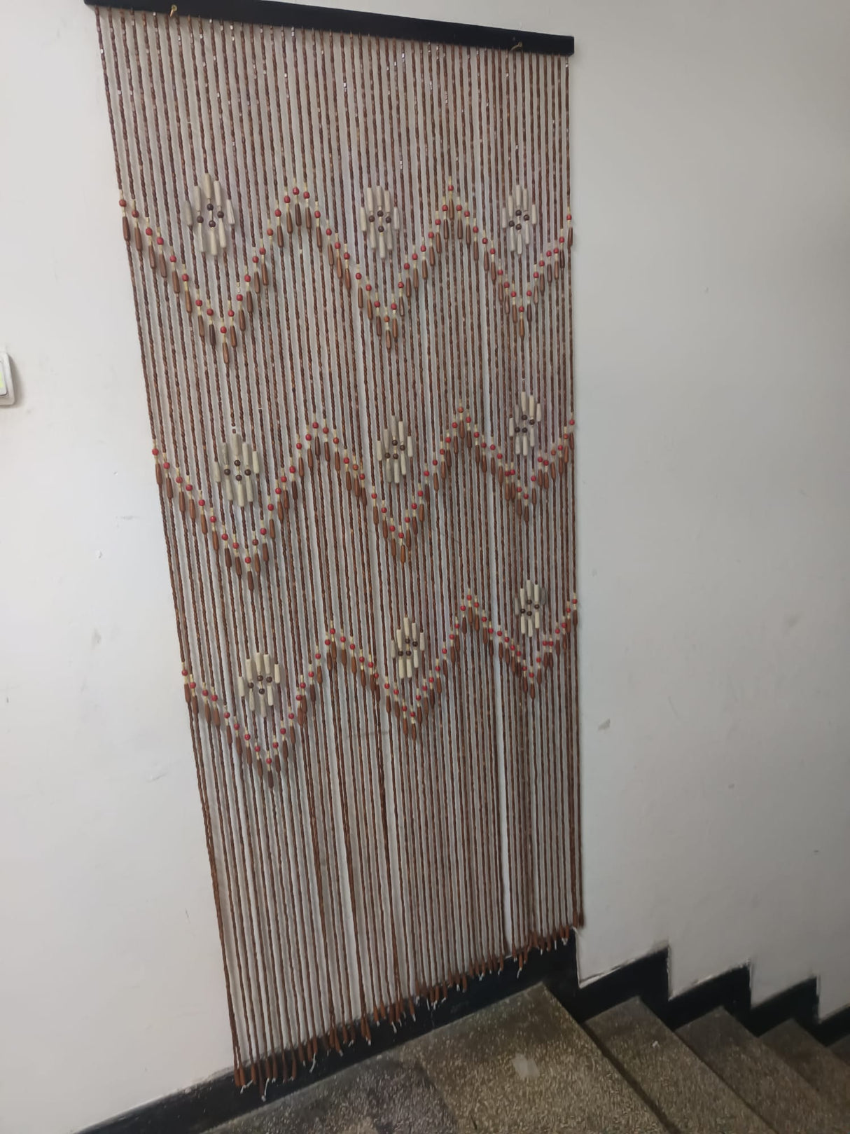 Perdea Usa cu Margele din Lemn , 90x195 cm