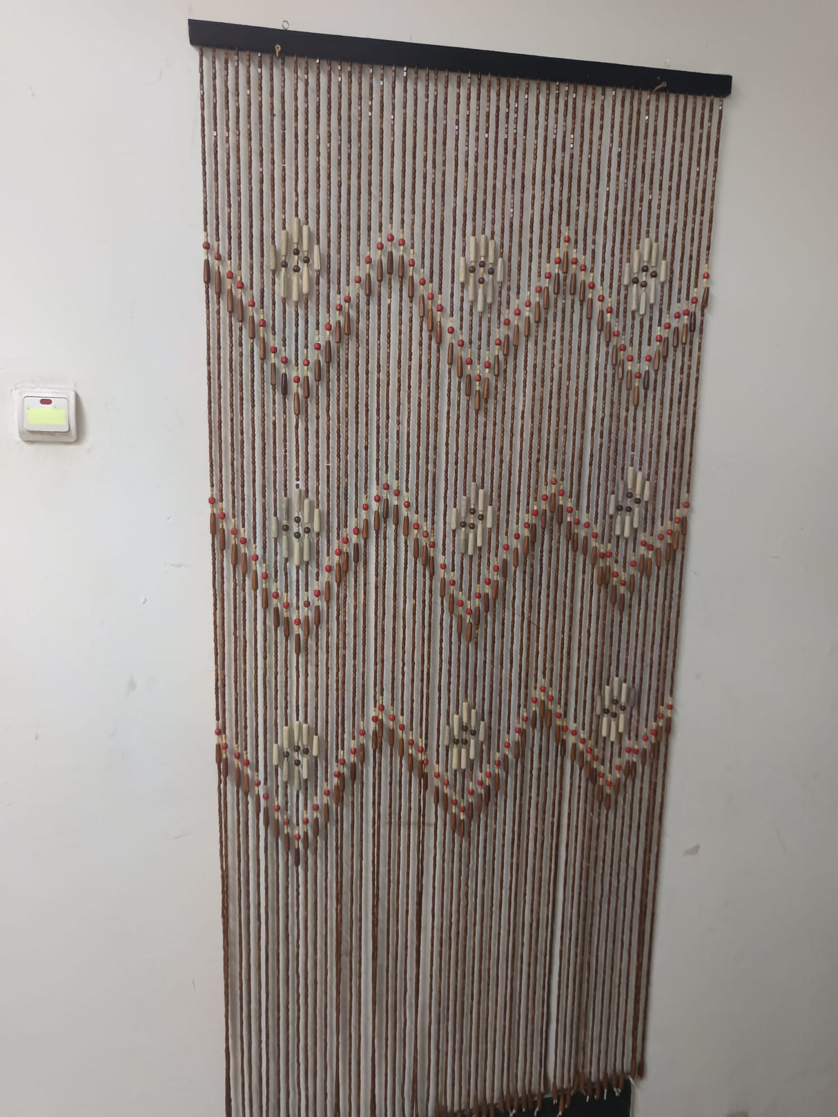 Perdea Usa cu Margele din Lemn , 90x195 cm