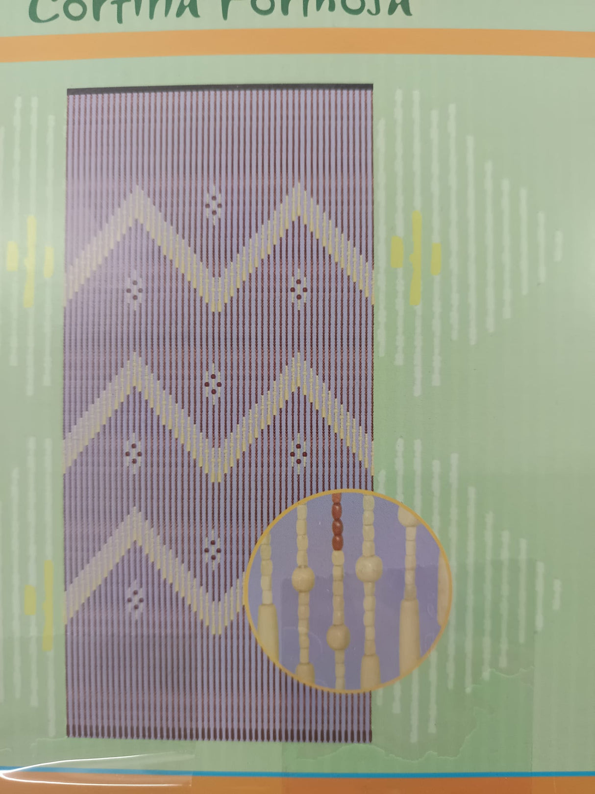 Perdea Usa cu Margele din Lemn , 90x195 cm