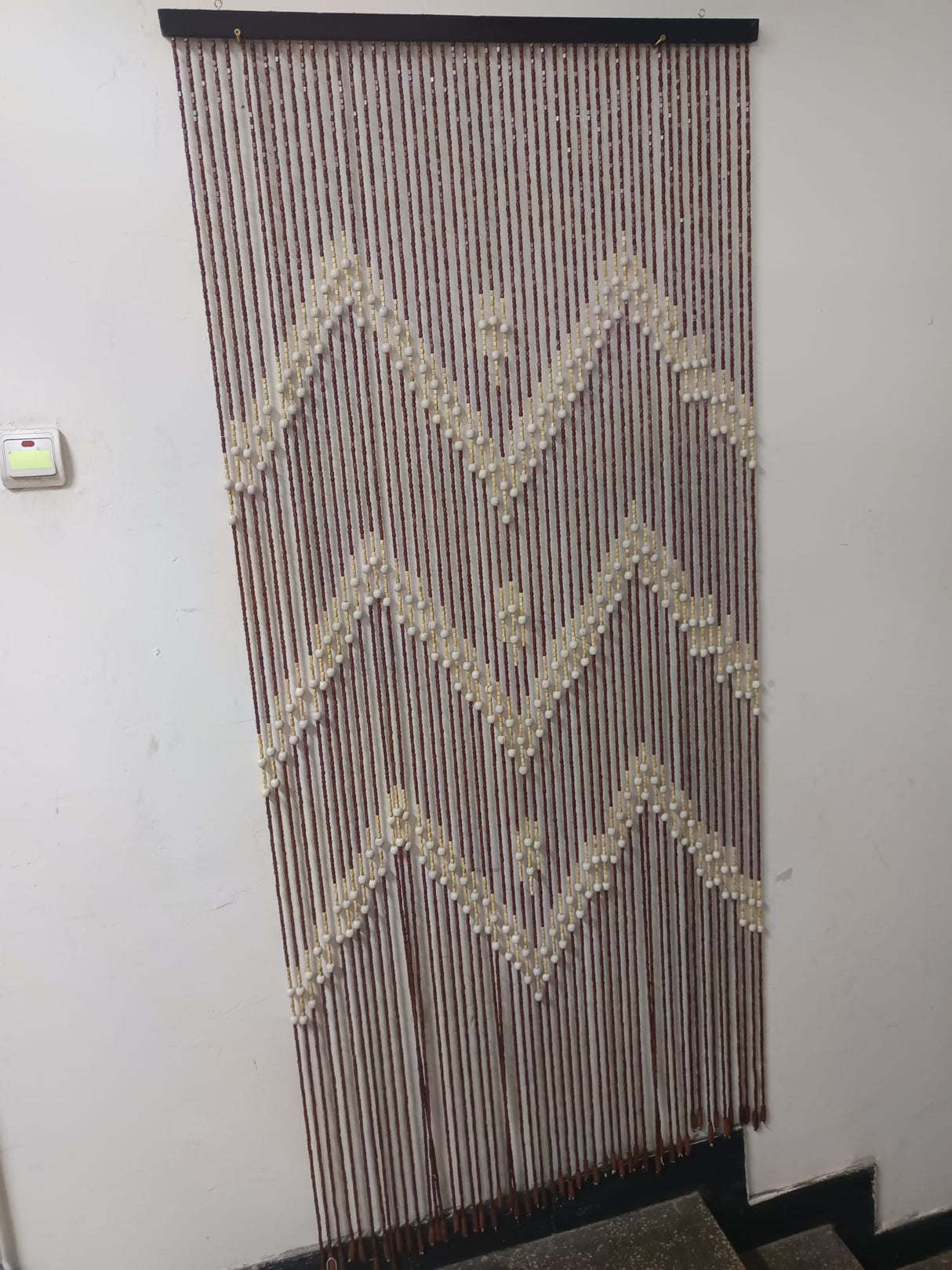 Perdea Usa cu Margele din Lemn , 90x195 cm