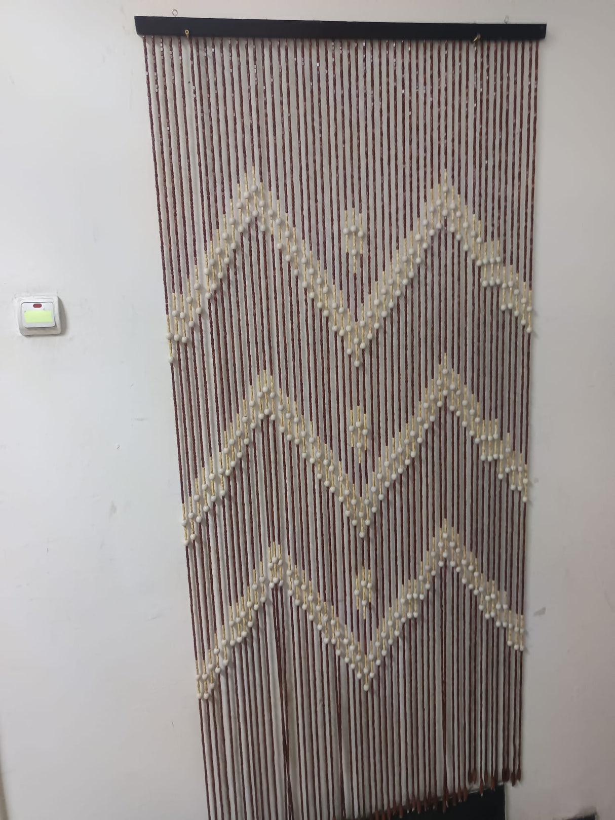 Perdea Usa cu Margele din Lemn , 90x195 cm