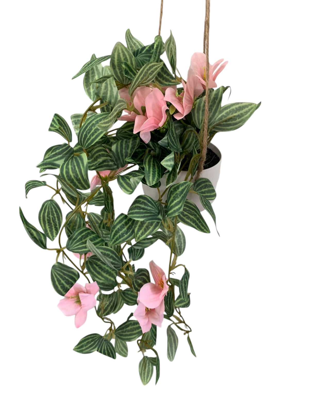 Plantă Artificială de Iederă Suspendată cu Flori,50 cm