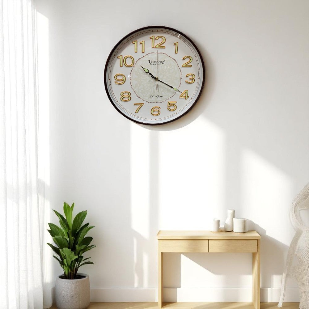 Ceas de perete, cu Cifre Fosforescente,plastic , 34 cm