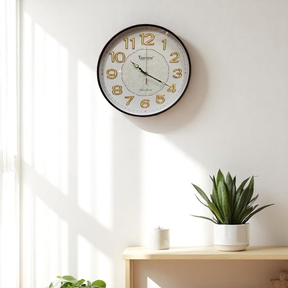 Ceas de perete, cu Cifre Fosforescente,plastic , 34 cm