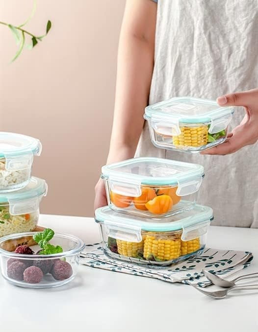 Caserola din Sticla cu Capac din Plastic,inchidere etans