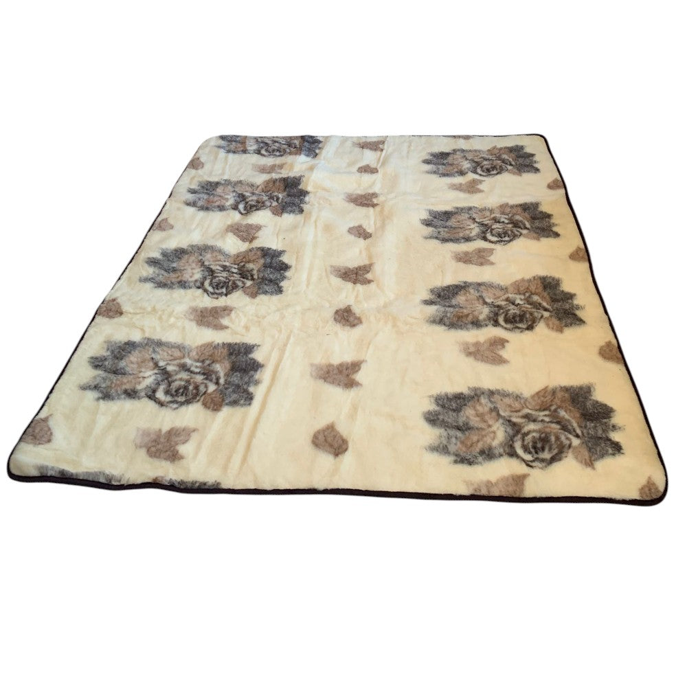 Patura din Lana Merinos, cu model, 220x200 cm