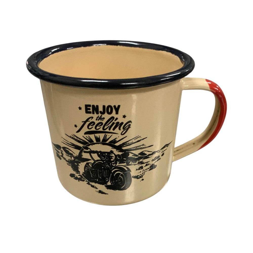 Cana Metalica Emailata, model Munte/Mare/Moto , 350 ml