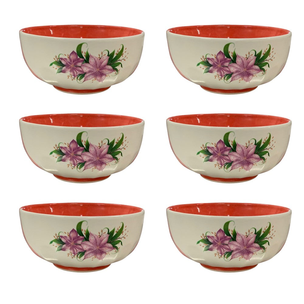 Castron/Bol ceramica Floral , 16 cm , 900 ml