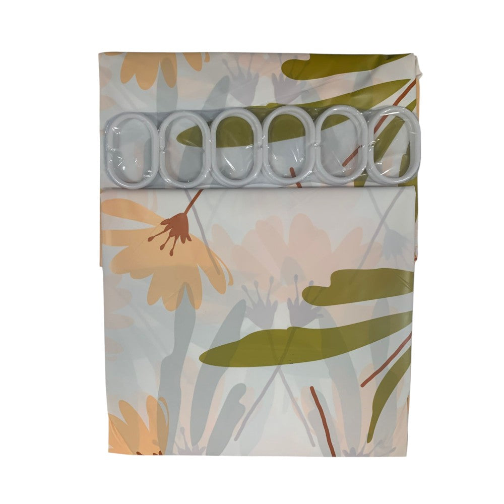 Perdea pentru dus sau cada, cu 12 inele incluse, fixare pe bare,Diverse Modele, 180 x 180 cm