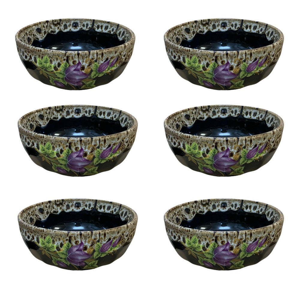 Castron/Bol ceramica Floral , 16 cm , 900 ml