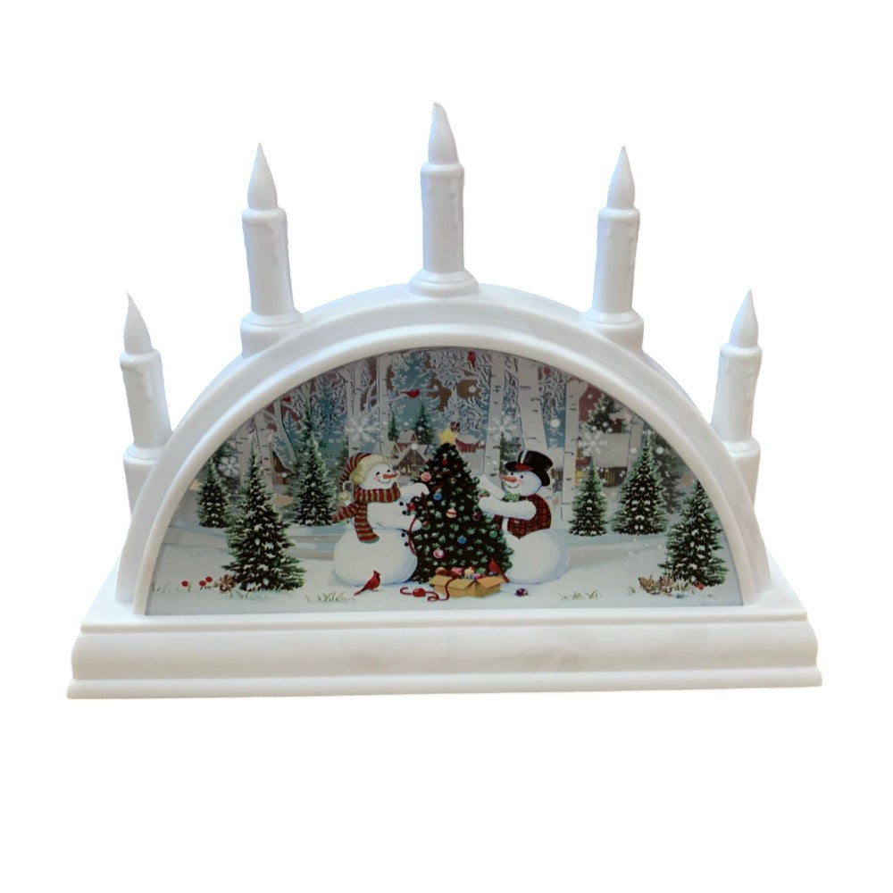 Lumanare Ornamentala Luminoasa Craciun, Plastic, Oameni de Zapada