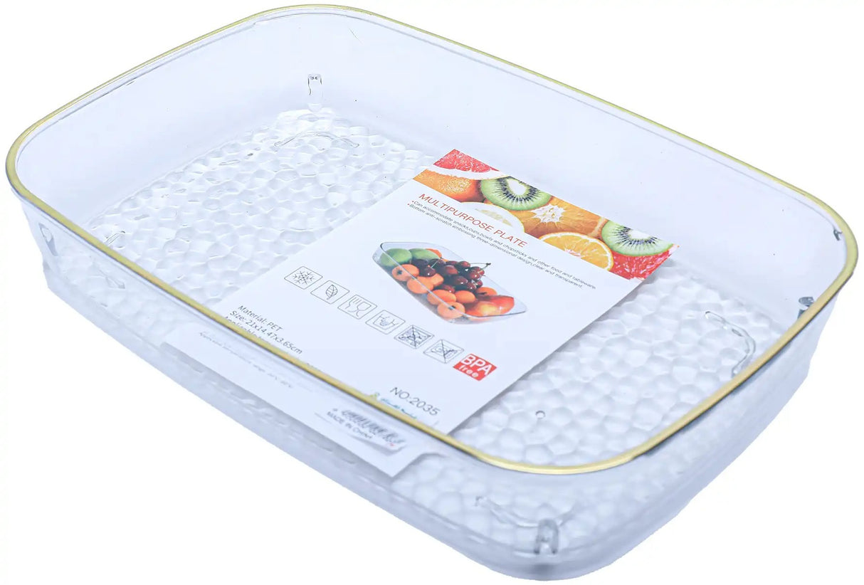 Tava Decorativa Eleganta Pentru Servire Aperitive, Prajituri, Fructe, 26 x 17.5 x 4.5 cm