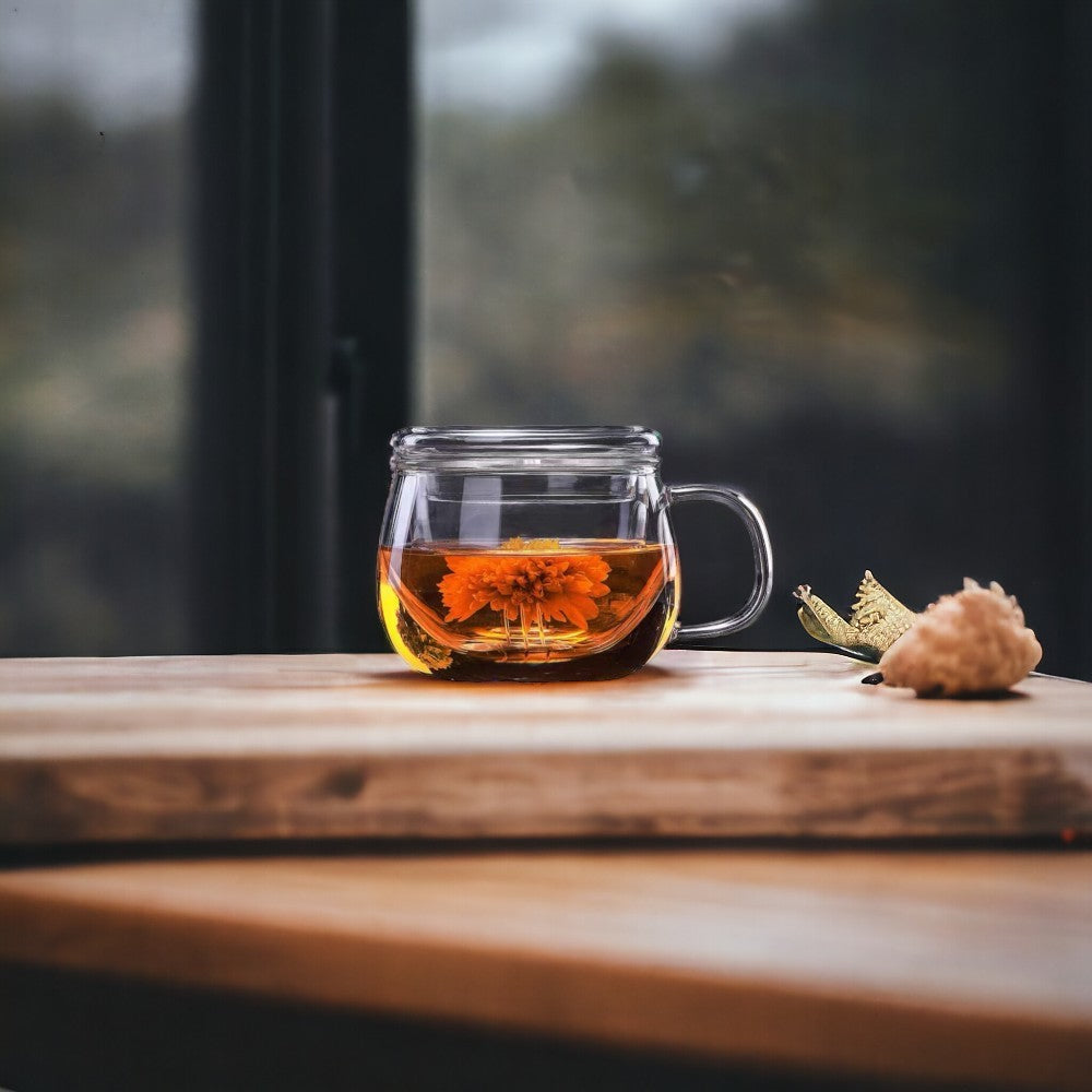 Set 6 Cani cu Infuzor pentru Ceai, Sticla Termorezistenta