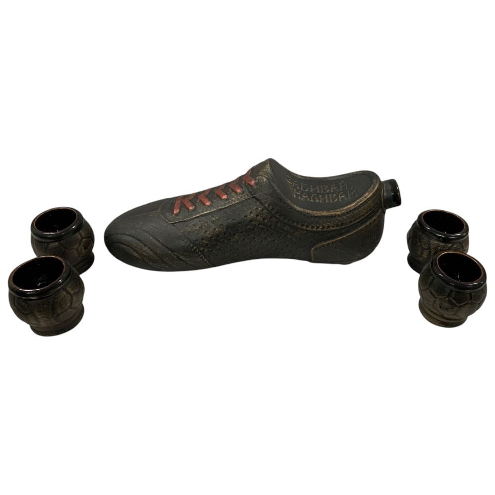 Set Bauturi Gheata Fotbal 500 ml, cu 4 Pahare 50 ml, ceramica