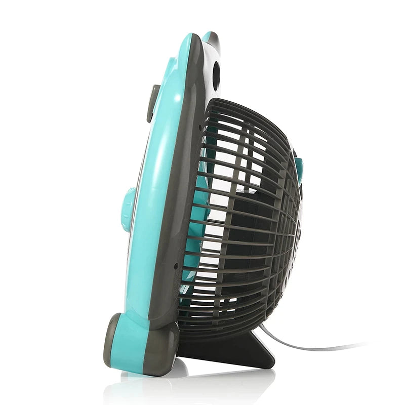 Mini ventilator electric, Bufnita, Turquoise, Metal si Plastic, 30X25X14 cm