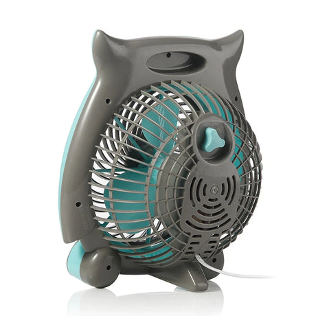 Mini ventilator electric, Bufnita, Turquoise, Metal si Plastic, 30X25X14 cm