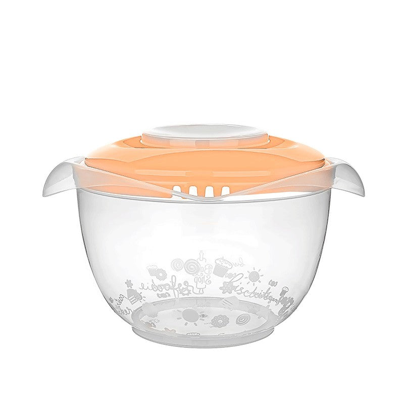 Bol pentru mixer cu model si capac, 3L