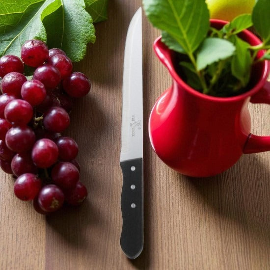 Cutit de Bucatarie - Otel Inoxidabil si Lemn - Lama 20 cm, 33 cm