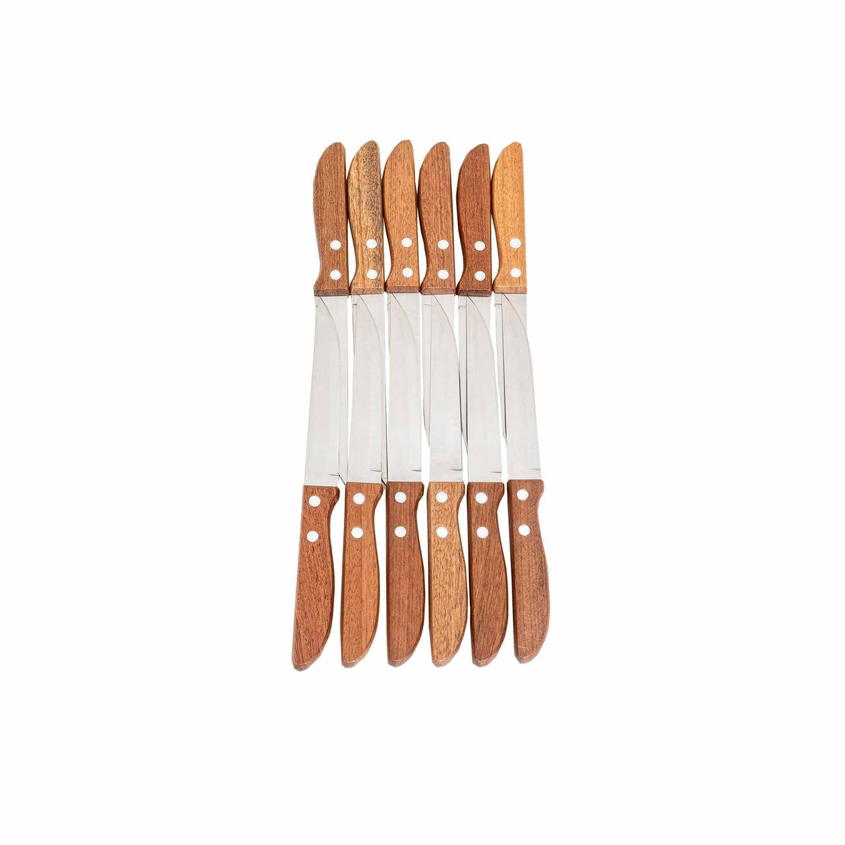 Set 12 Cutite cu Maner din Lemn, 21 cm