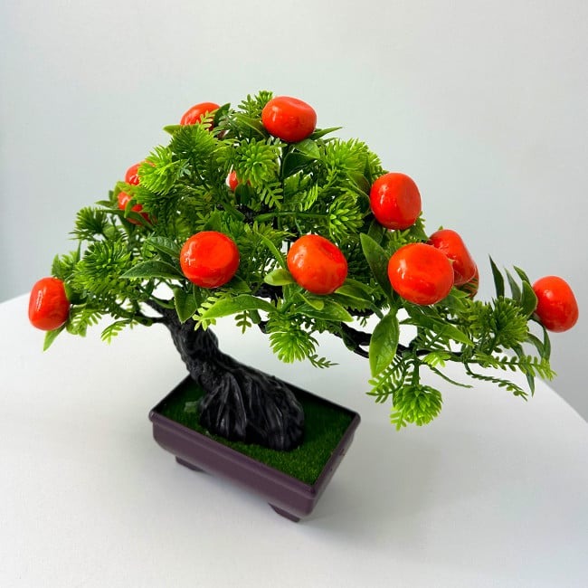 Pom decorativ in ghiveci cu Fructe, 28x16x13 cm