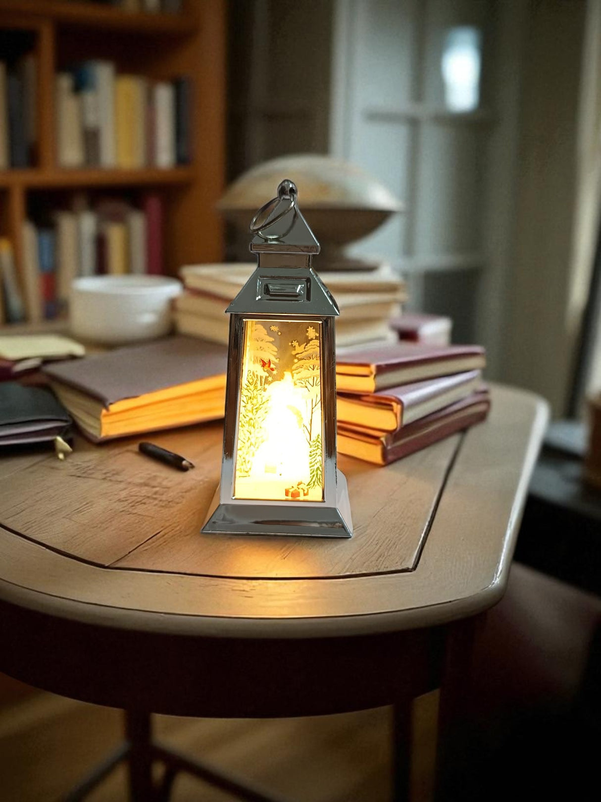 Decoratiune Tip Felinar Cu Baterii, 12 cm