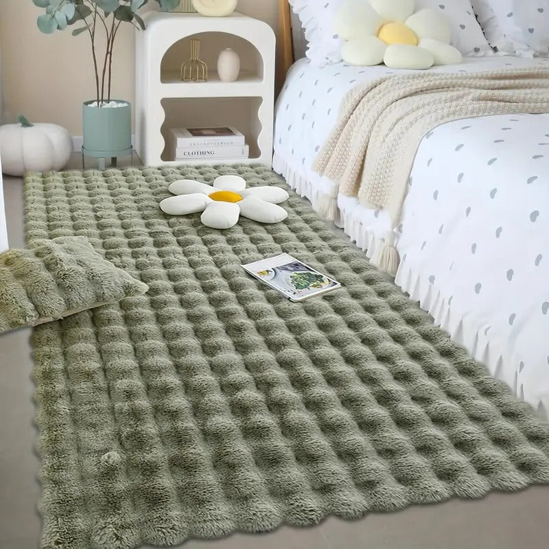 Covor moale si pufos din blana artificial, 120x60 cm