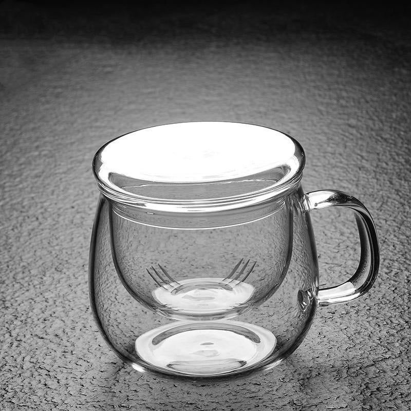 Set 6 Cani cu Infuzor pentru Ceai 300 ml si Ceainic 950 ml , Sticla Termorezistenta