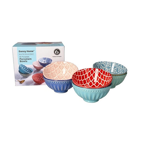 Set 6 miniboluri de servire gustari, 9.5cm