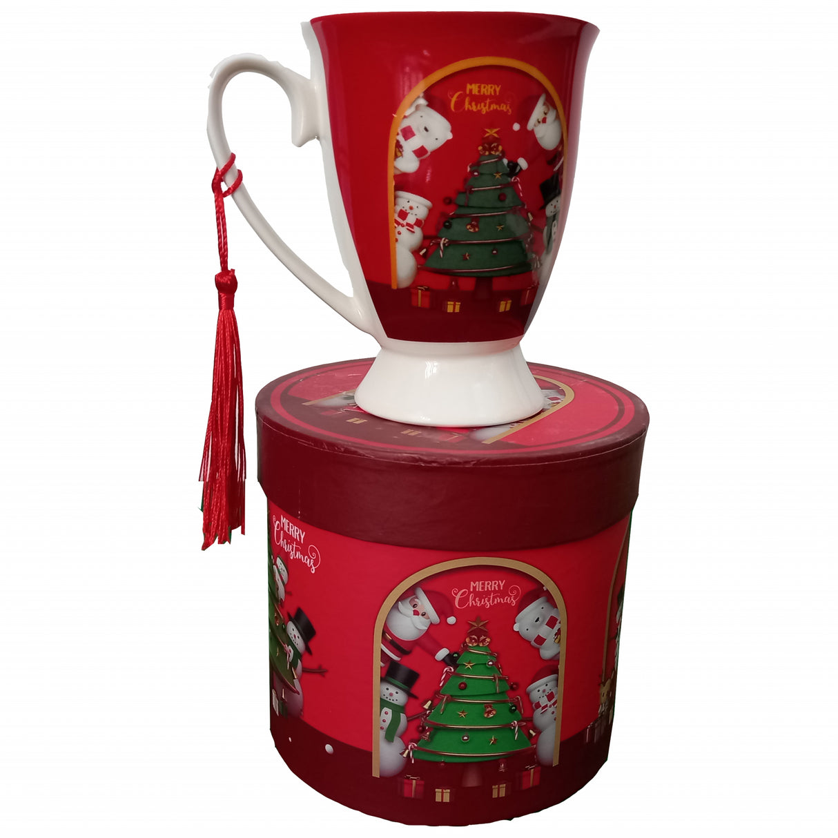 Cana Craciun in cutie, Ceramica, 300 ml