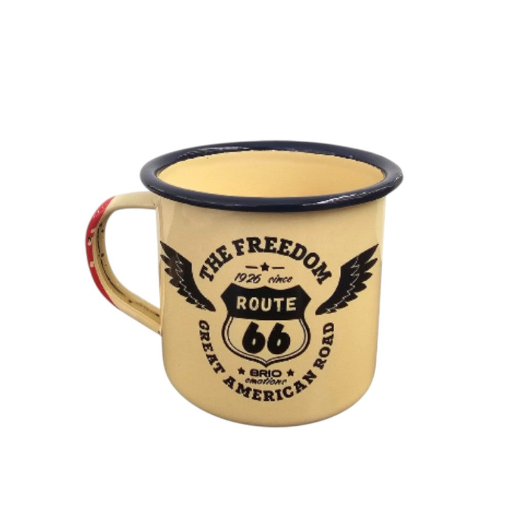 Cana Metalica Emailata, model Munte/Mare/Moto , 350 ml