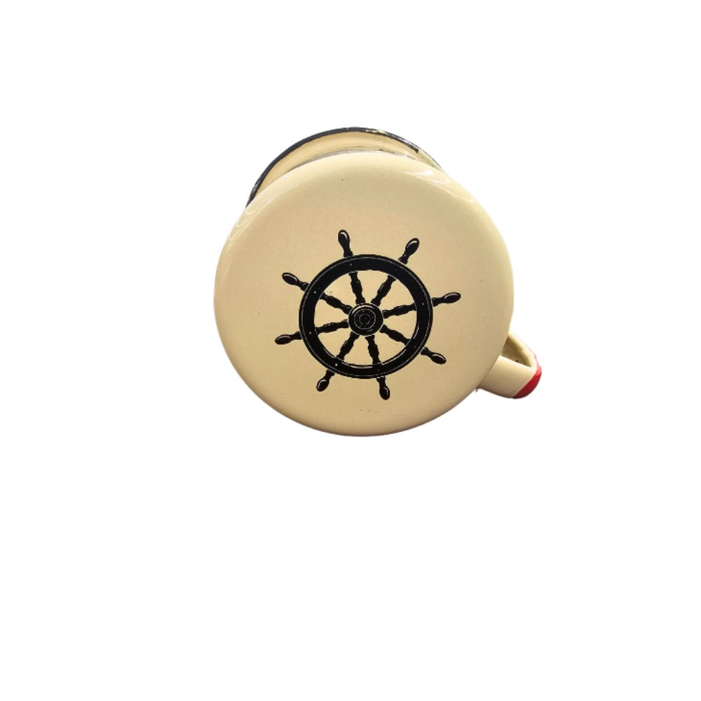 Cana Metalica Emailata, model Munte/Mare/Moto , 350 ml