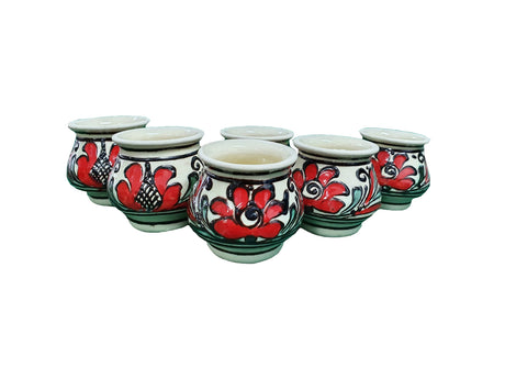 Set 6 Cesti Traditionale de Tuica din Ceramica