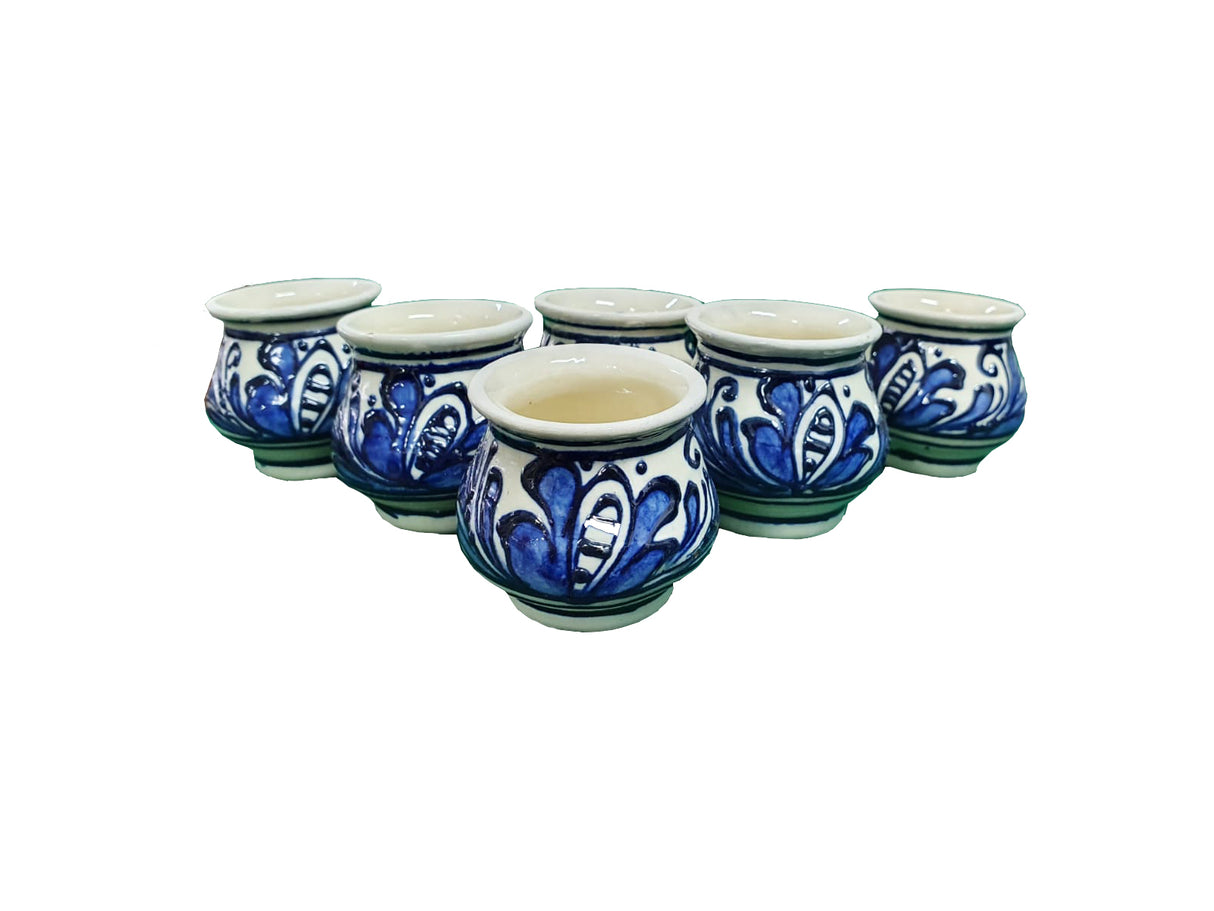 Set 6 Cesti Traditionale de Tuica din Ceramica