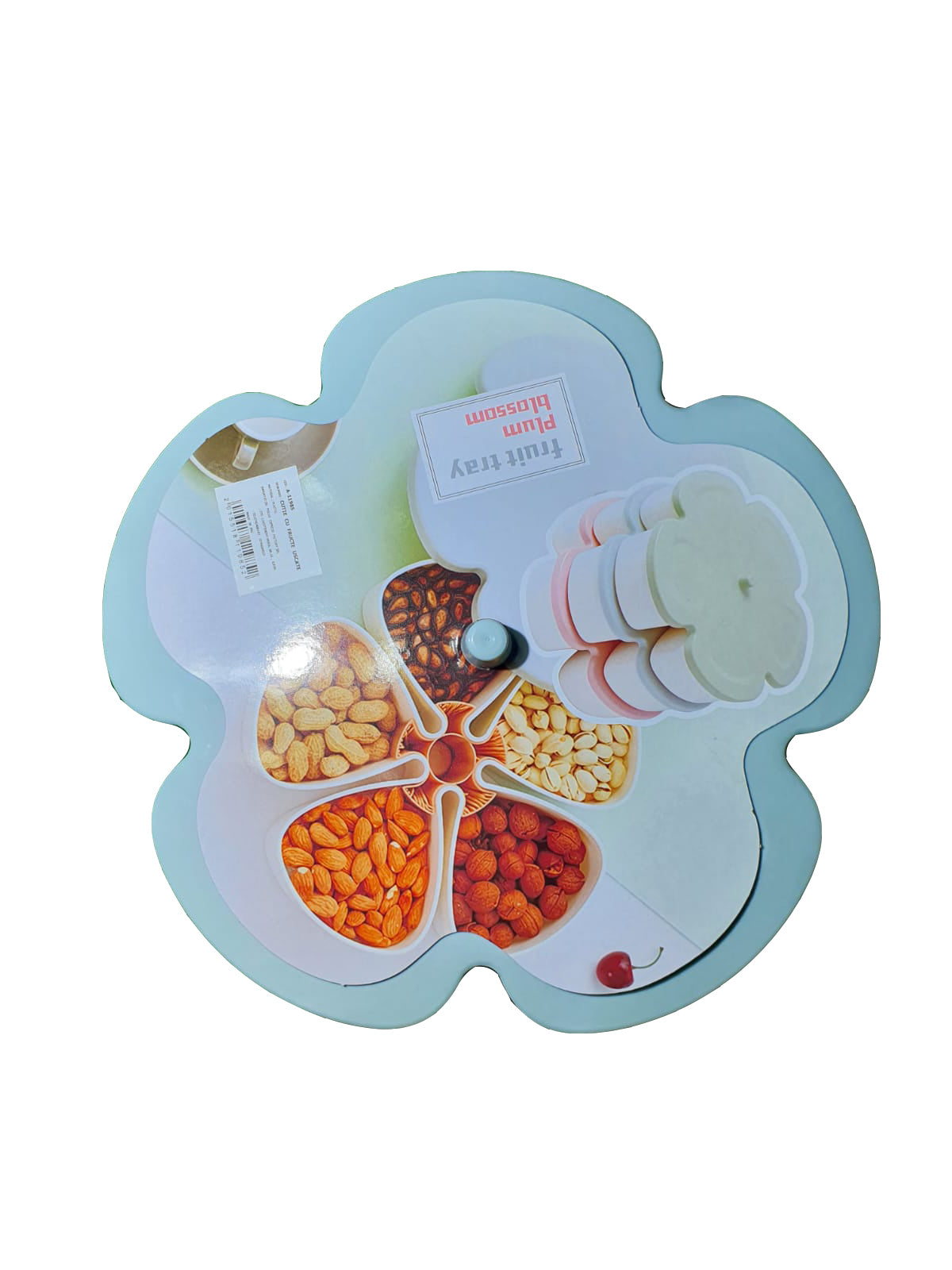 Caserola Compartimentata cu Capac, 27x6 cm, fructe uscate, seminte, depozitare, pastrare, bucatarie