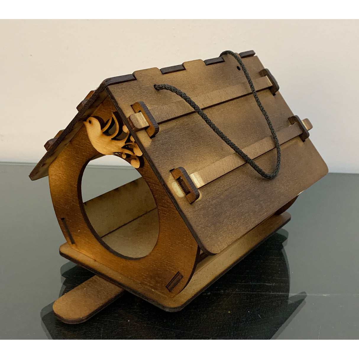 Casuta din Lemn pentru Pasari, Maro, 15x11x13 cm